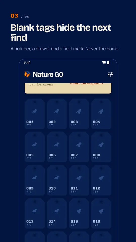 Blank tags hide the next find